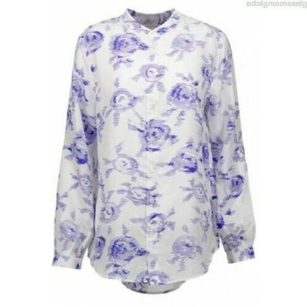 Equipment Henri Silk Blouse (Blue English Rose)